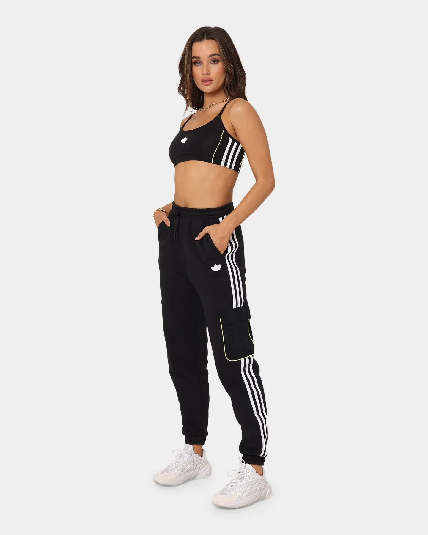 Adidas Women's Piping Cargo Pants Black