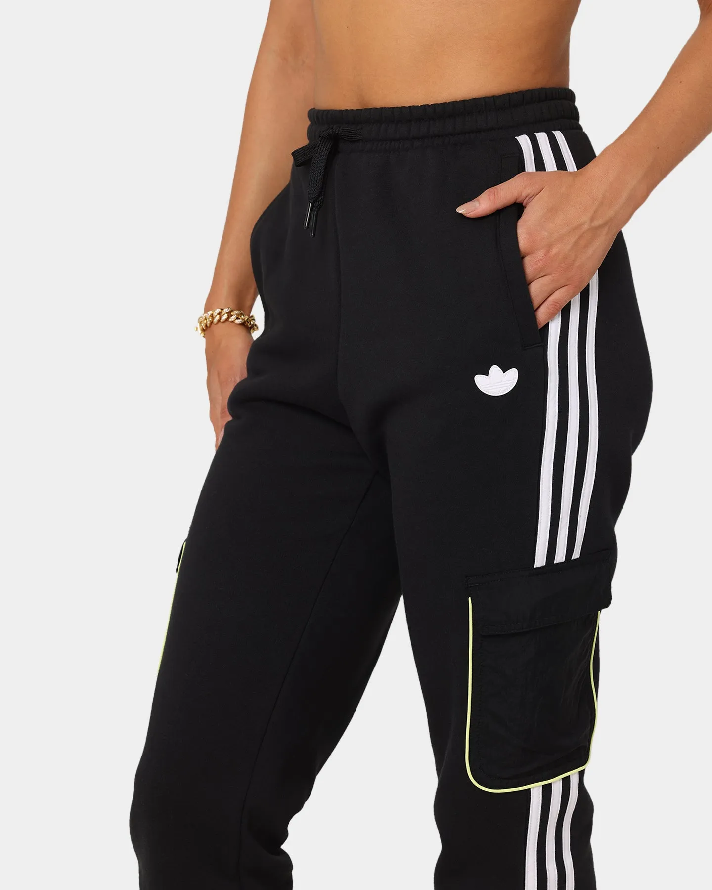 Adidas Women's Piping Cargo Pants Black