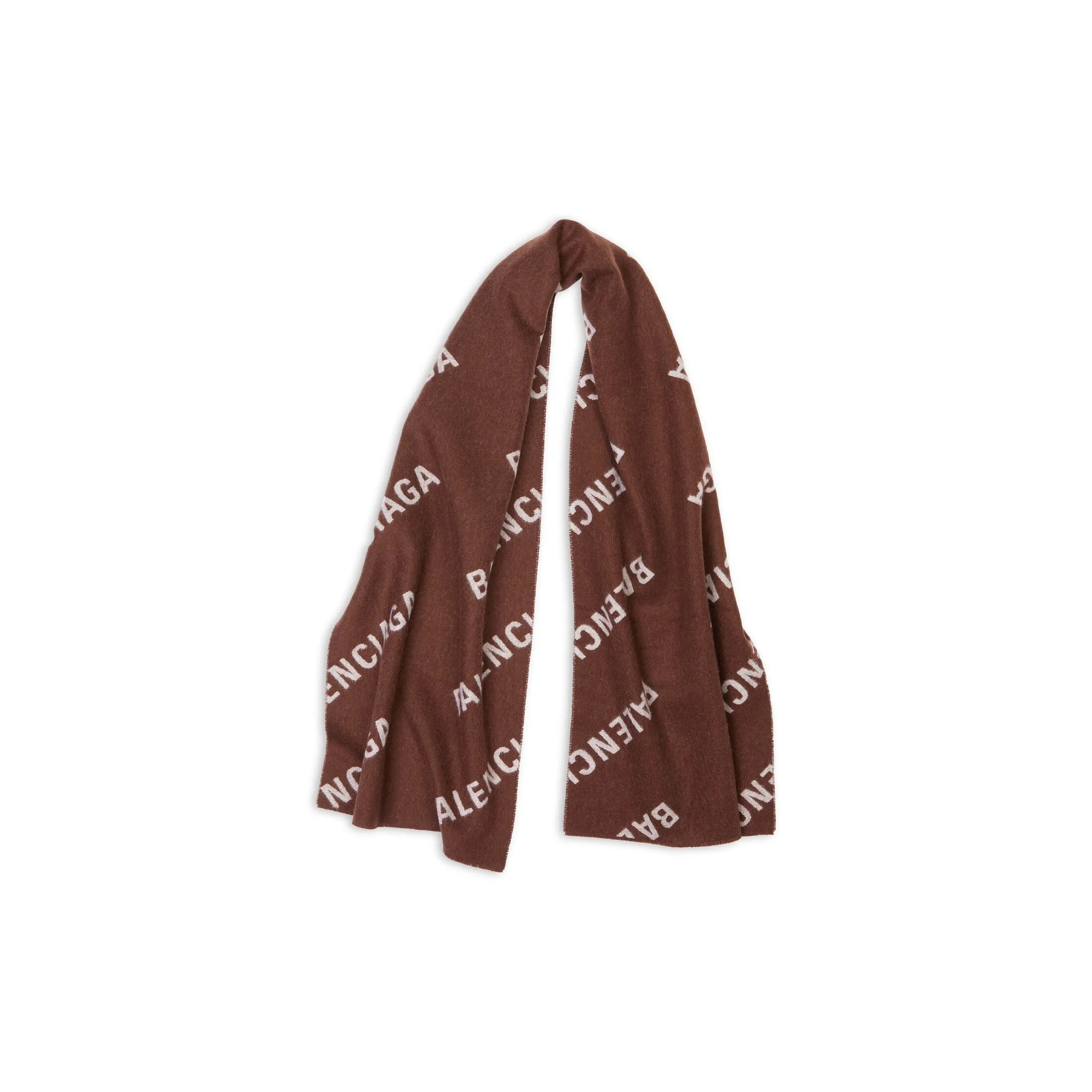 ALLOVER LOGO MACRO SCARF IN BROWN