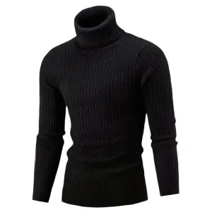 Autumn Winter Men's Turtleneck Sweater Men's Knitting Pullovers Rollneck Knitted Sweater Warm Men Jumper Slim Fit Casual Sweater S4053589