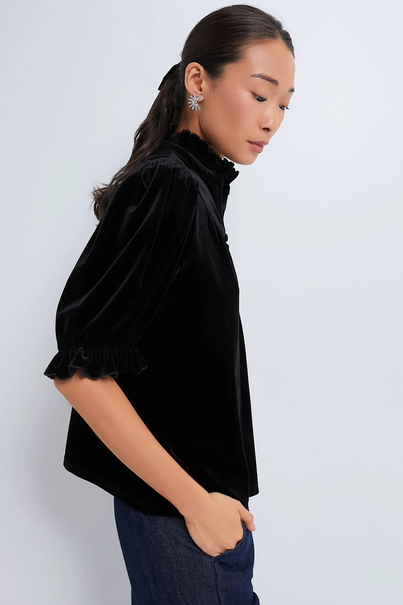 Black Velvet Selena Blouse