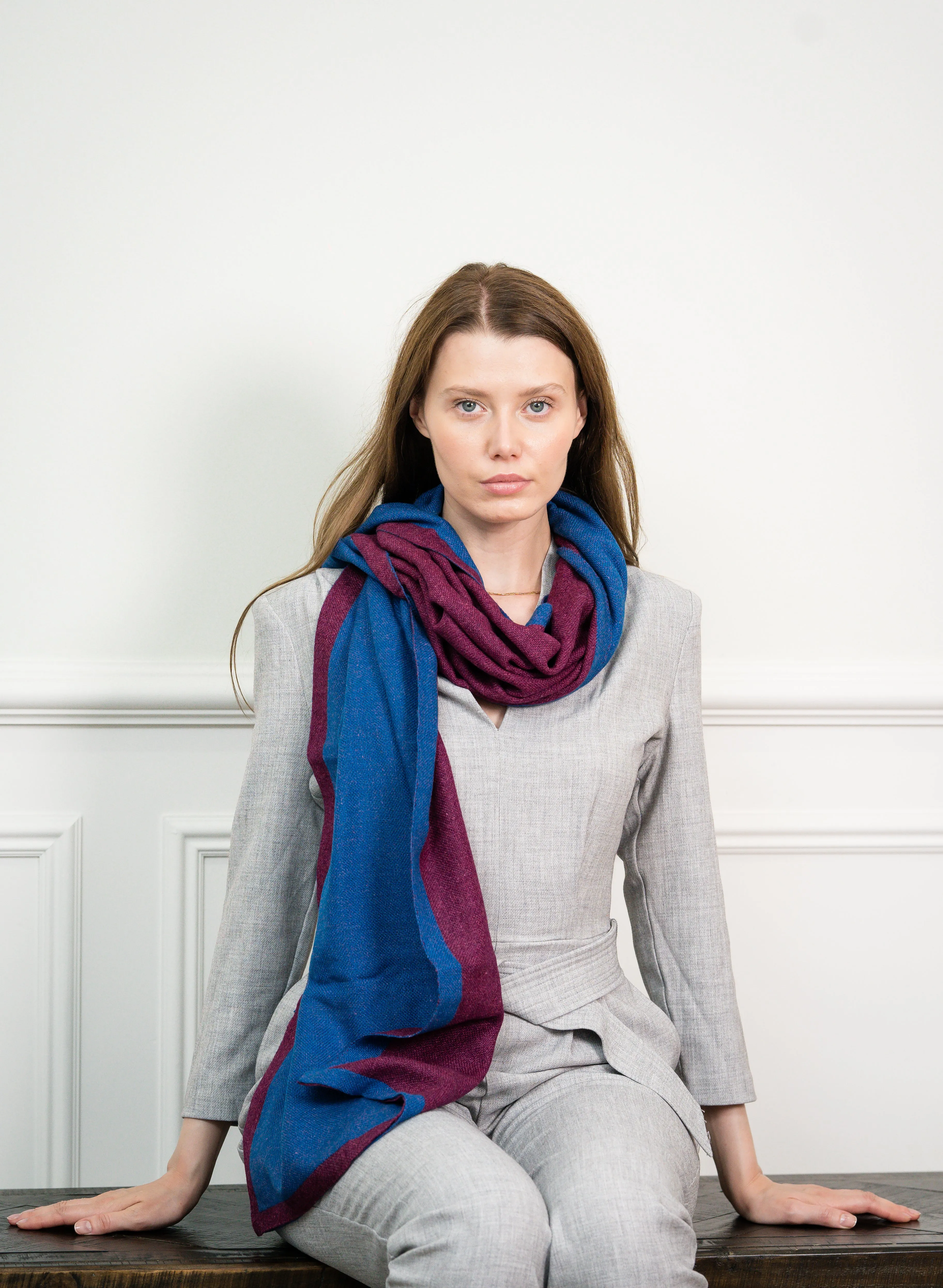 Blue Wine Two Tone scarf