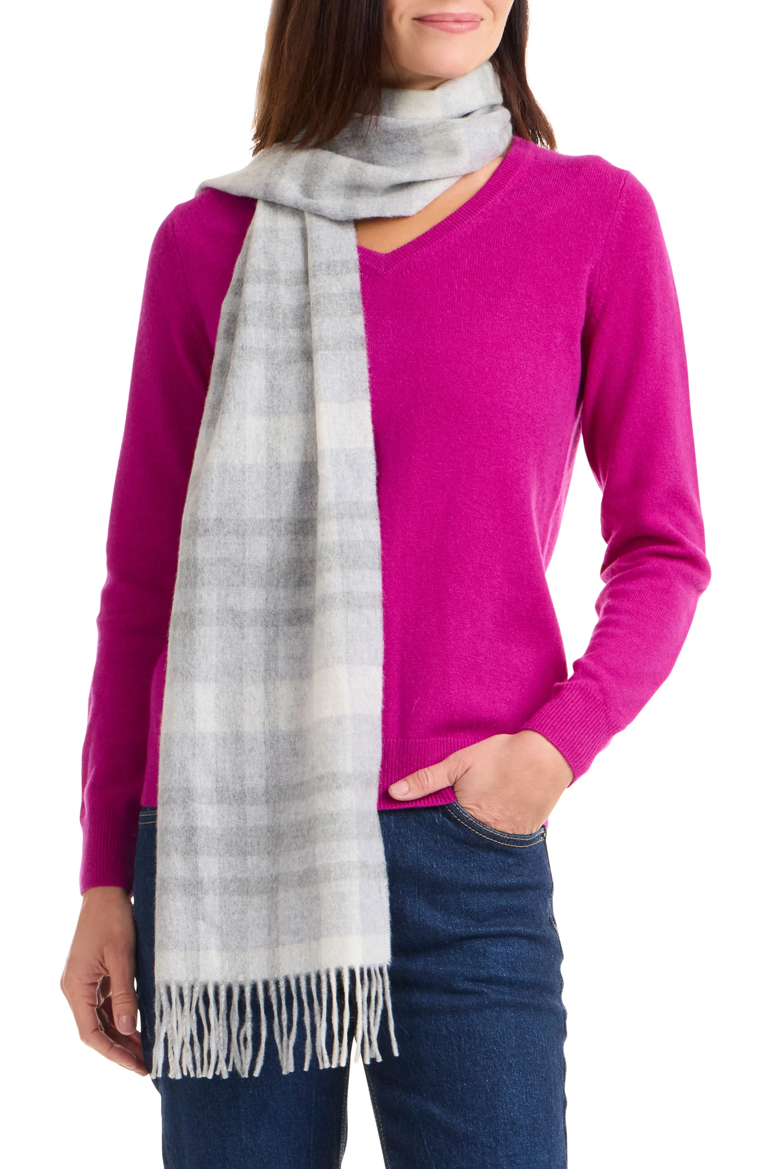 CASHMERE EXPLODED PLAID SCARF