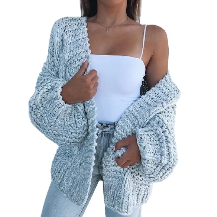 Chunky Oversized Cable Knit Baggy Sleeve Cardigan