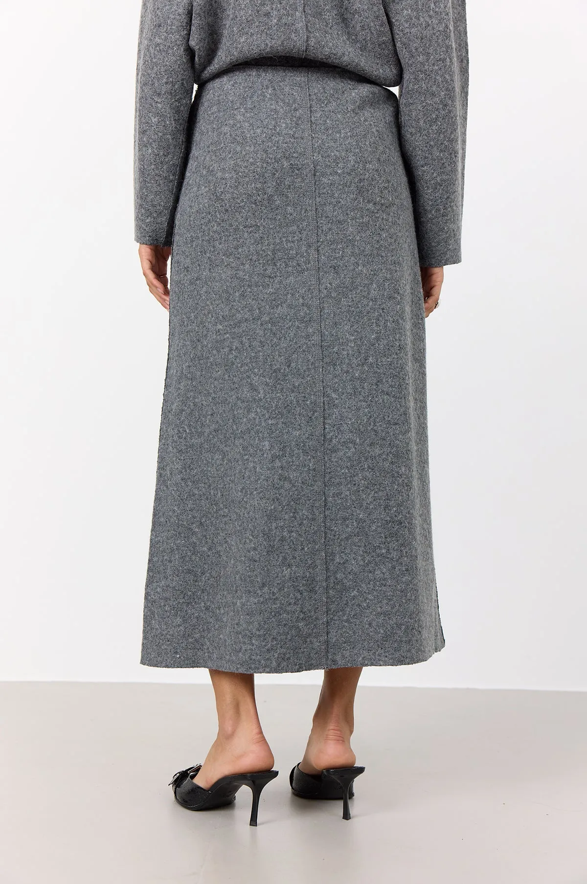 Icon Skirt Dark Grey Melange