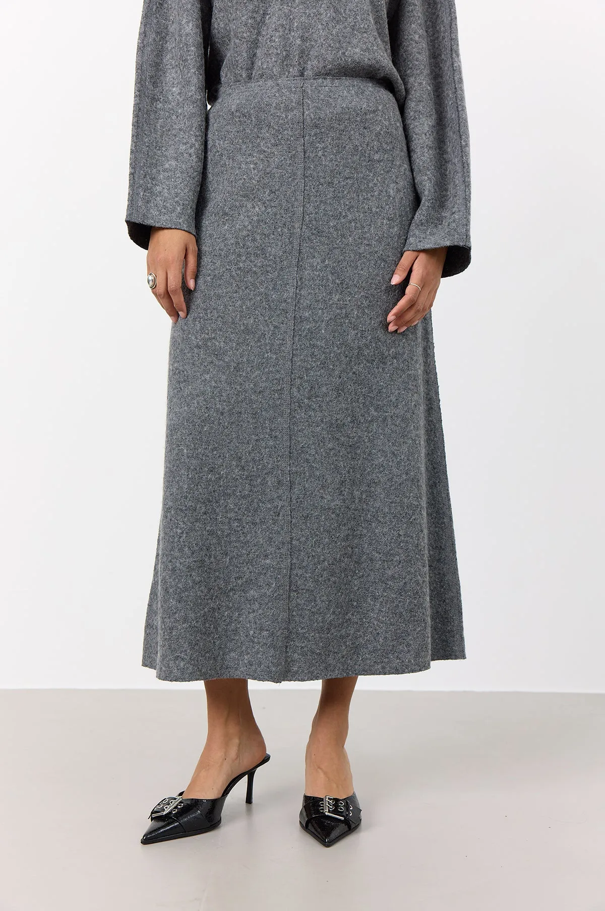 Icon Skirt Dark Grey Melange