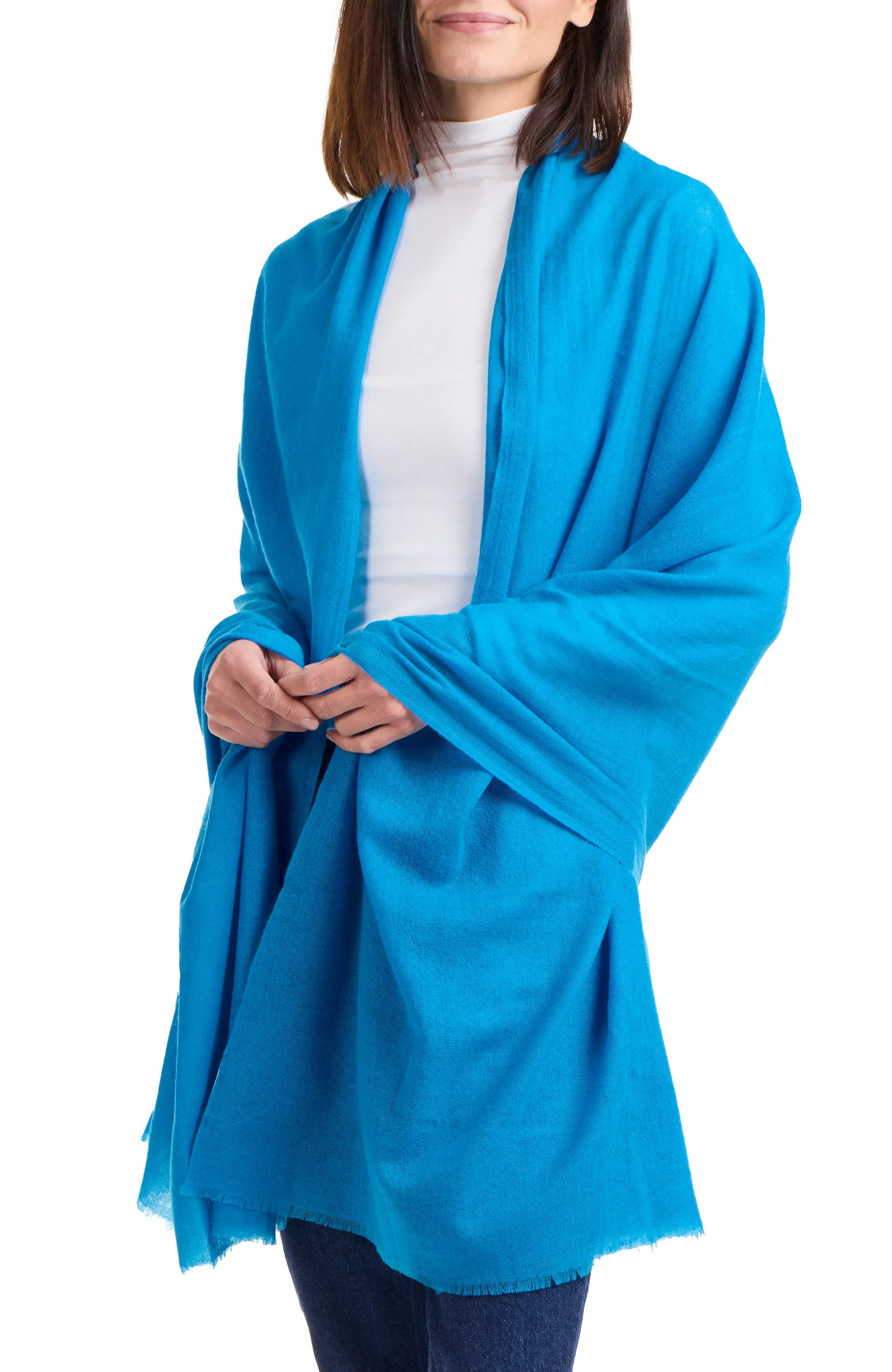 LIGHTWEIGHT CASHMERE GAUZE WRAP