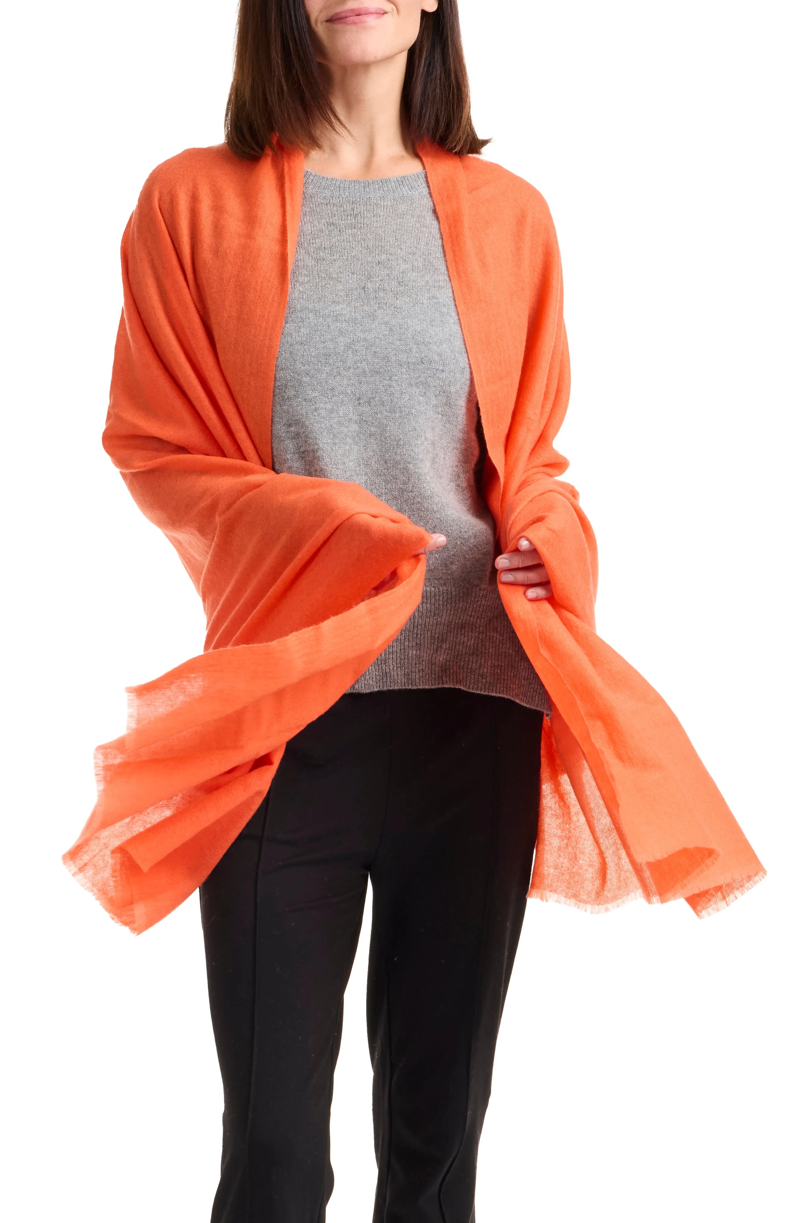 LIGHTWEIGHT CASHMERE GAUZE WRAP