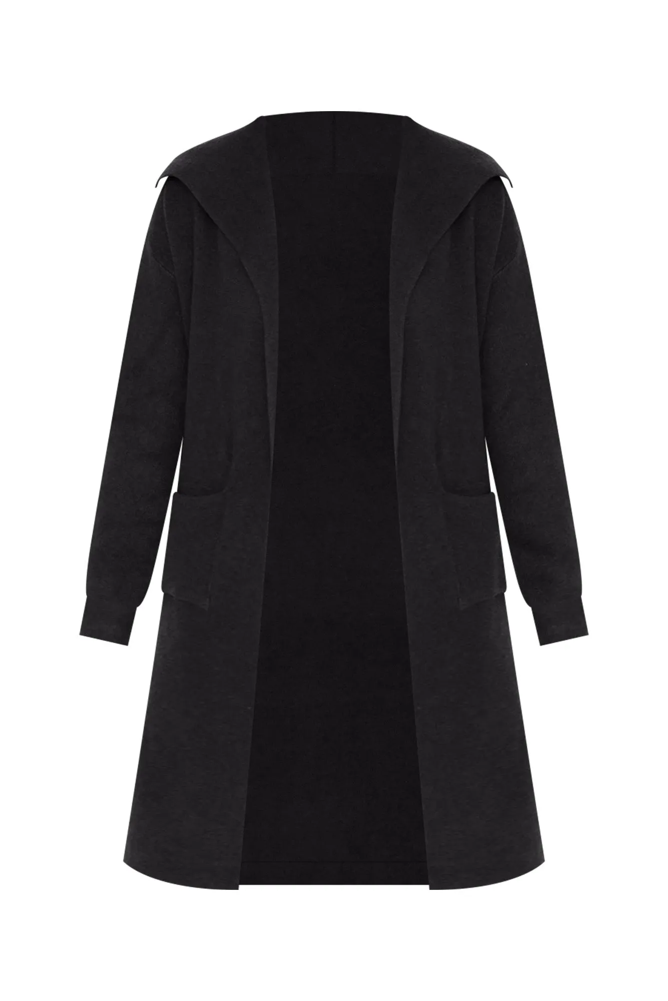 Michele Black Cotton Blend Longline Cardigan