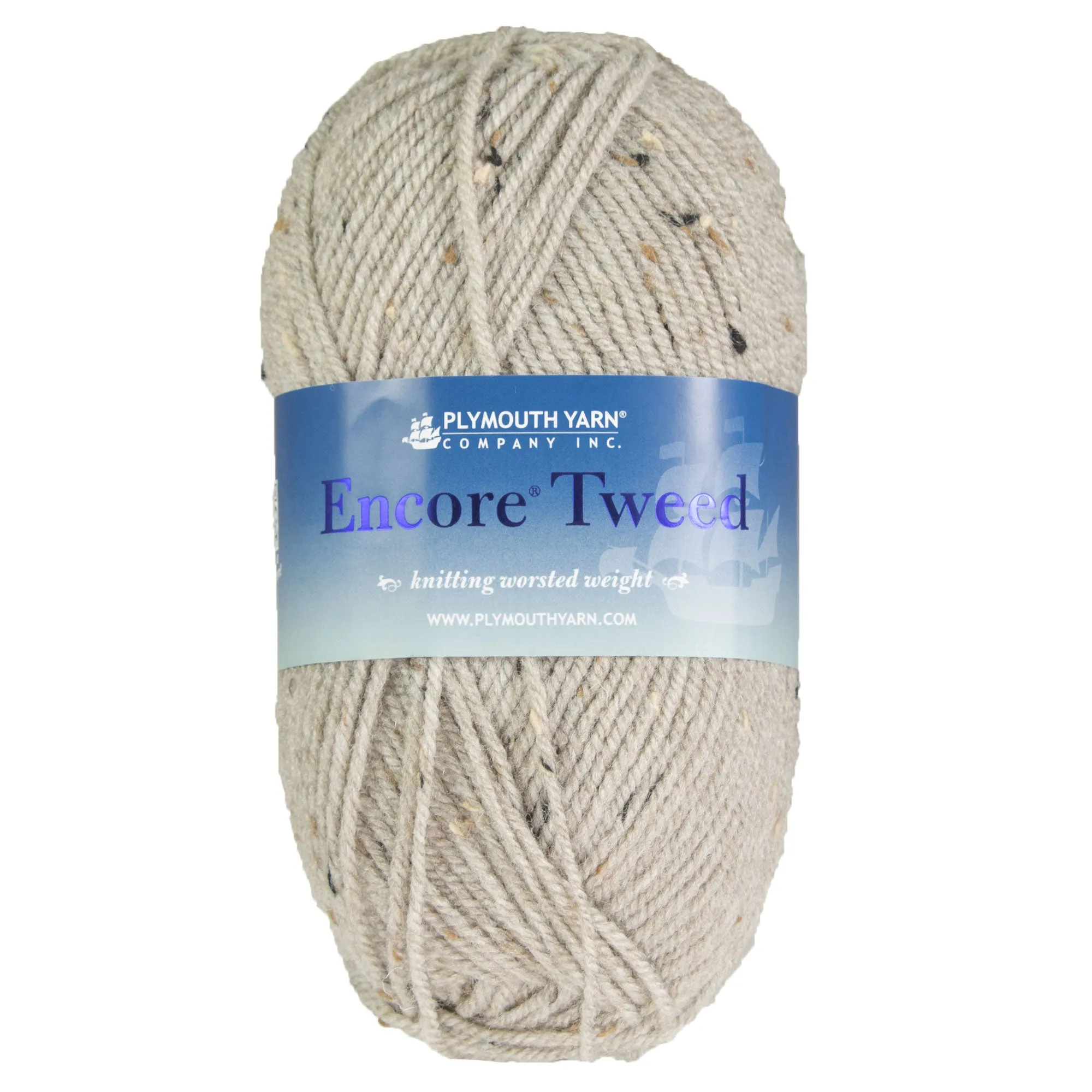 Plymouth Yarn Encore Tweed Yarn - 1237 Granola