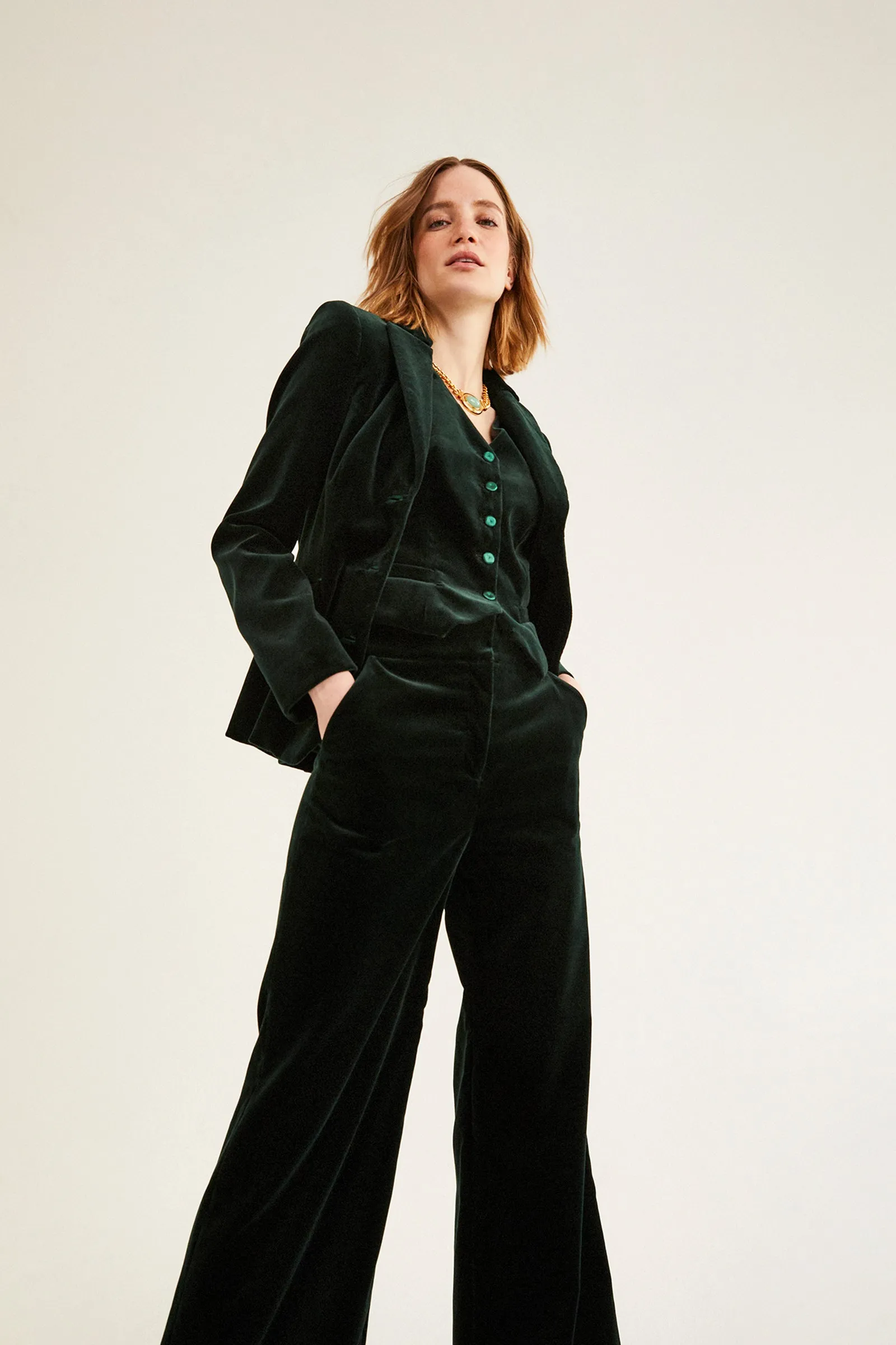 Queens Forest Velvet Blazer