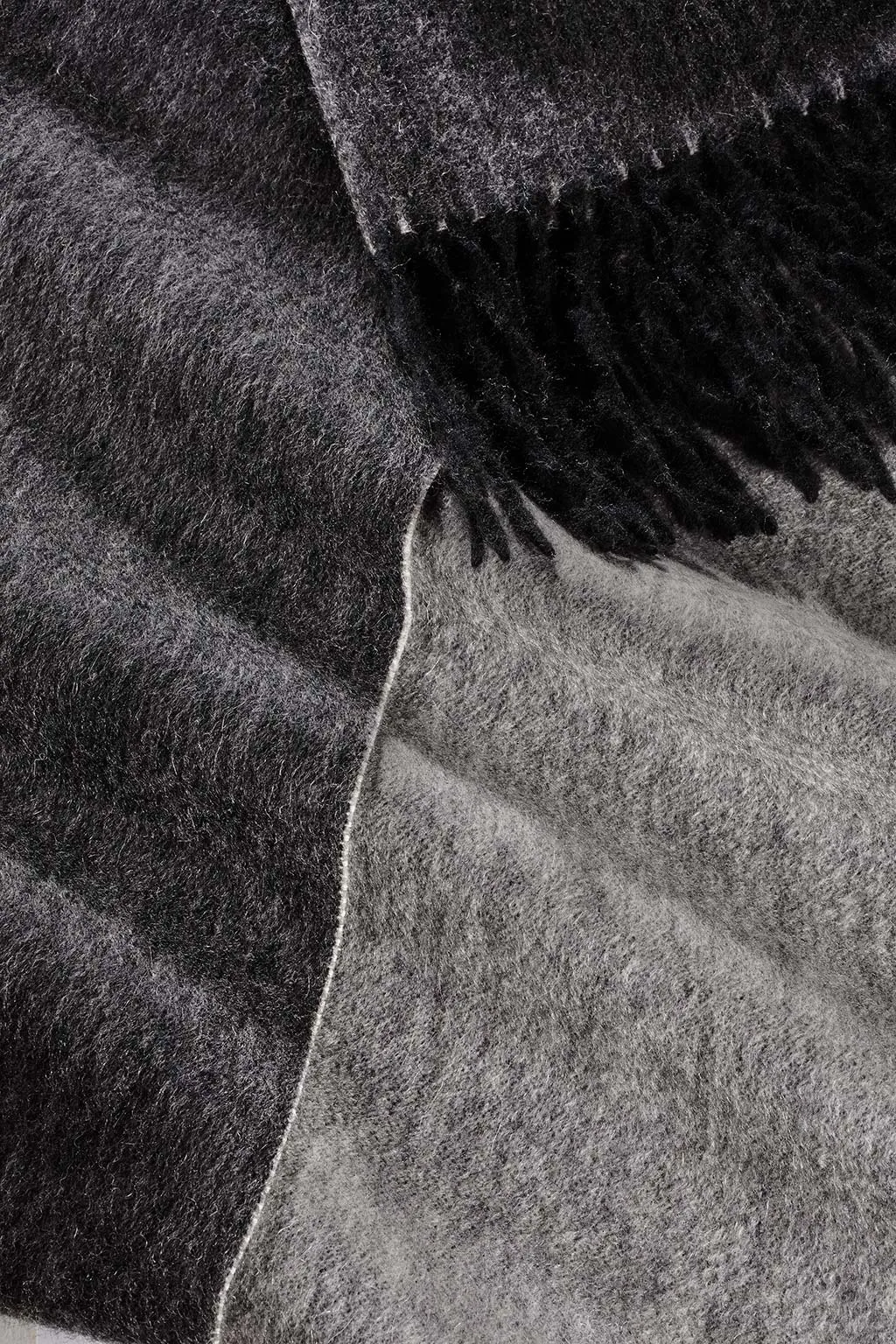 Reversible Cashmere Stole - Charcoal/Cinder