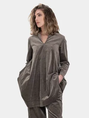 Velvet V-Neck Tunic