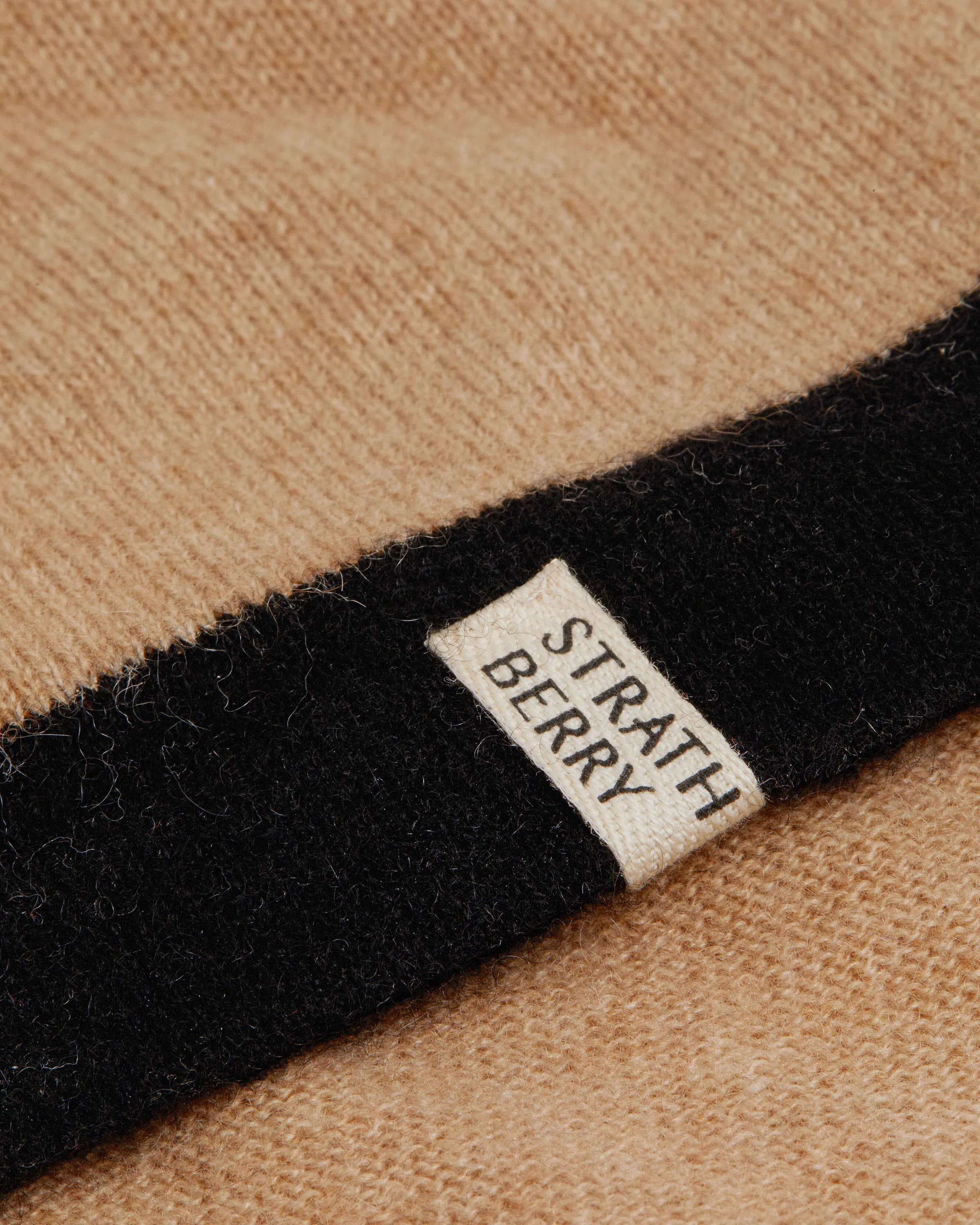 Westray Cashmere Travel Wrap - Camel/Black