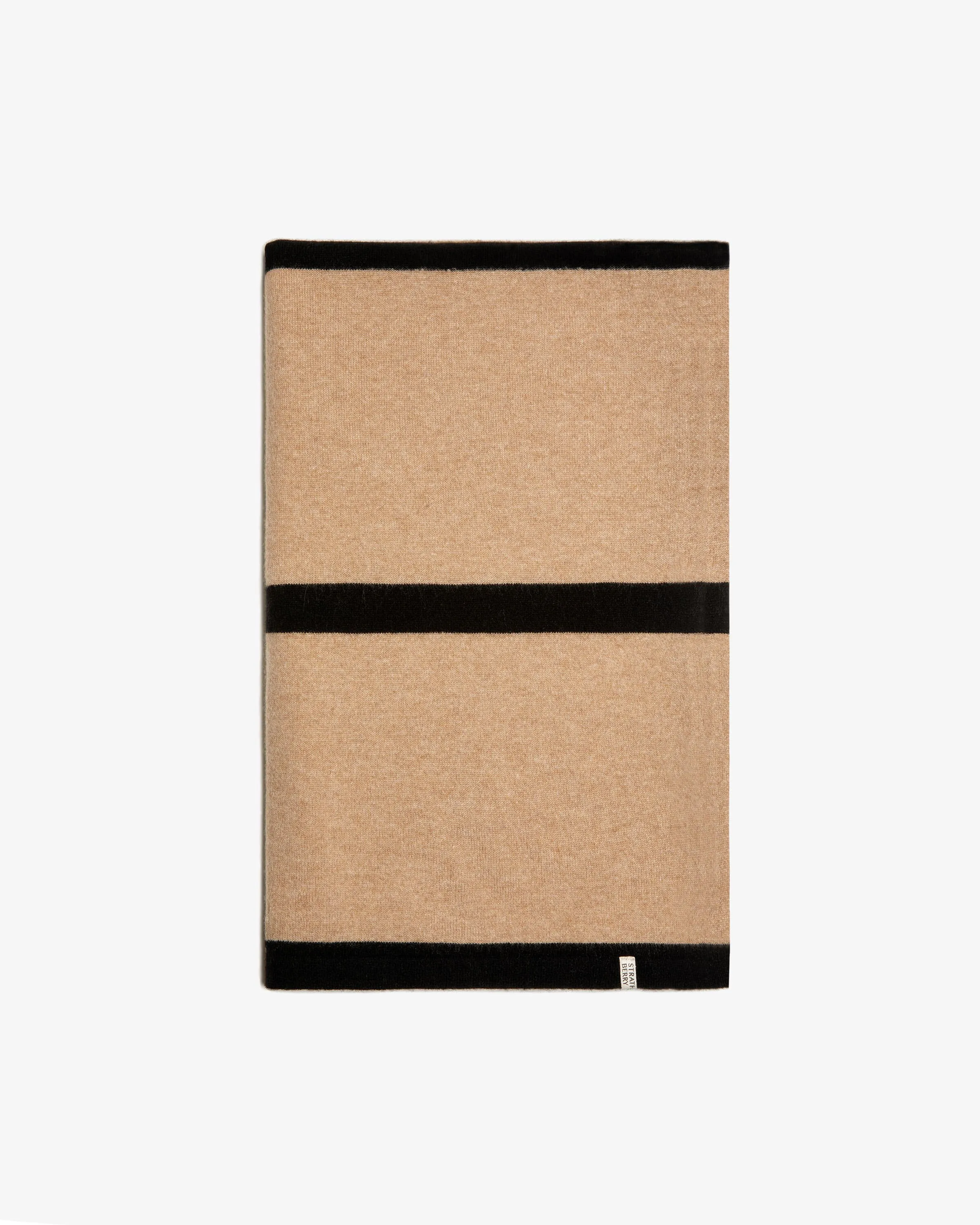 Westray Cashmere Travel Wrap - Camel/Black