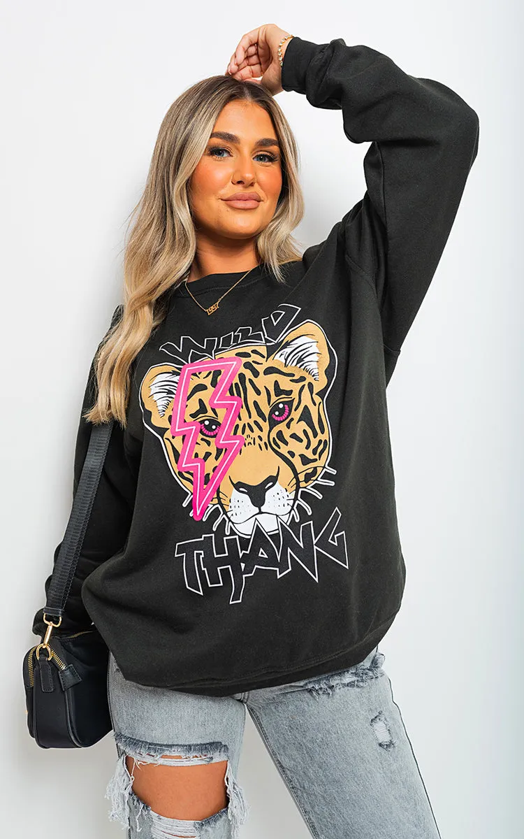 Wild Thang Tiger Print Knitted Jumper